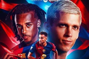 巴萨发布对阵塞尔塔海报：奥尔莫、孔德、埃里克-加西亚出镜